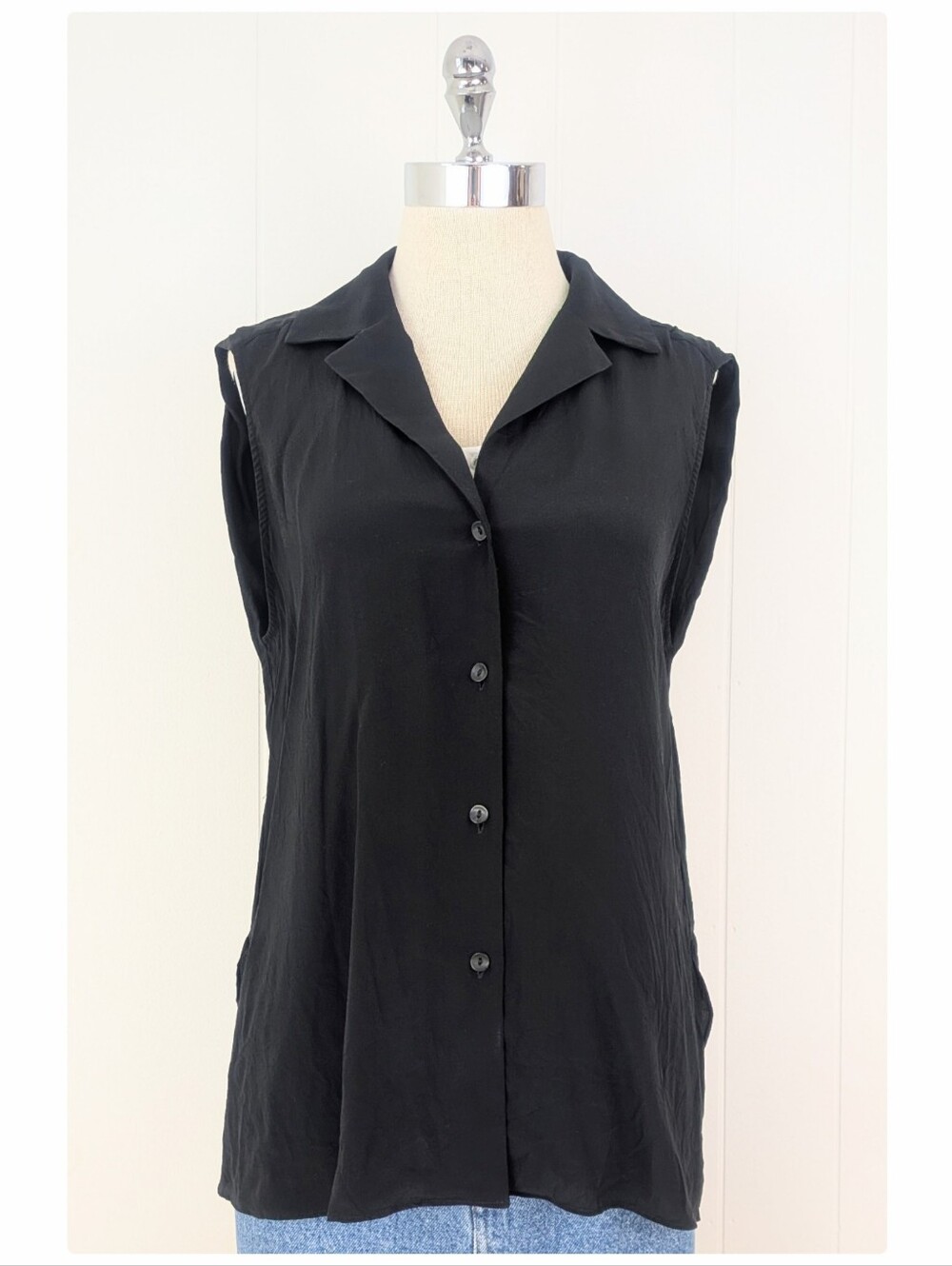 COS Camp Collar 100% Silk Blouse